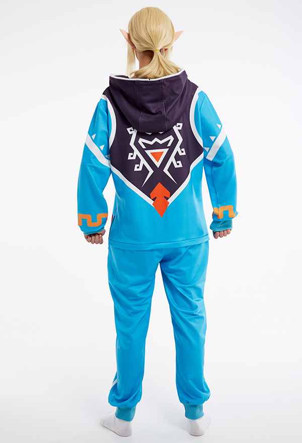 Combinaison Pyjama Une Pièce Bleu Dérivé Link Vêtement de Nuit