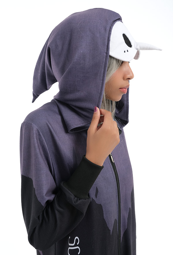 Pestarzt Overall mit Kapuzen Pyjamas Lange Arm Onesie Homewear Kigurumi Jumpsuit Kostüm Cosplay Halloween Anzug