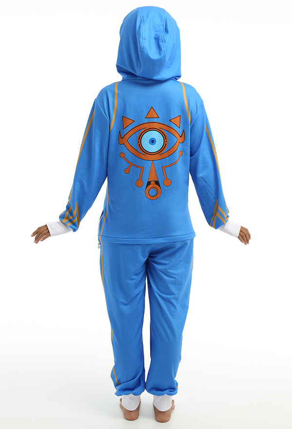 Princess Zelda Pattern Print Hooded Onesie Pajamas Women Loungewear Adults Onesie Kigurumi Costume Outfits for Sale