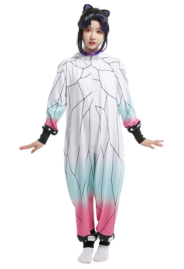 Butterfly Insect Overall mit Kapuzen Pyjamas Onesie Homewear Kigurumi Jumpsuit Kostüm Cosplay Halloween Anzug