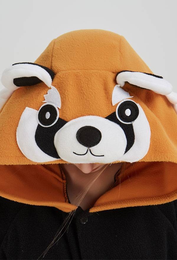 Kigurumi de Racoon en Molleton Polaire Pyjama de Cosplay Animaux d'Animation pour Performance