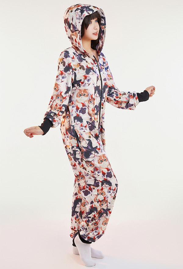 Womens onesie discount pajamas with hood