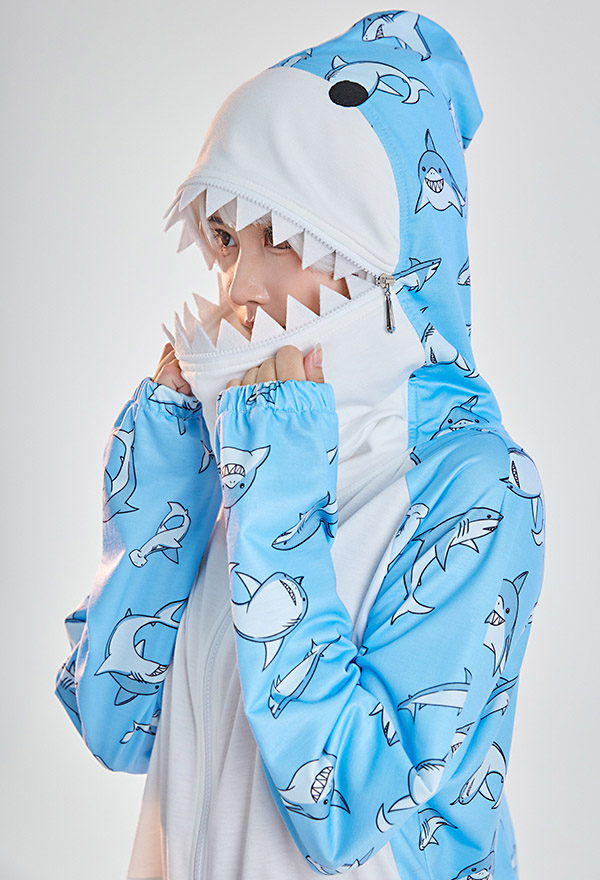 RANSUU Combinaison Pyjama Requin Adulte - Costume Halloween Noël Cosplay Unisexe