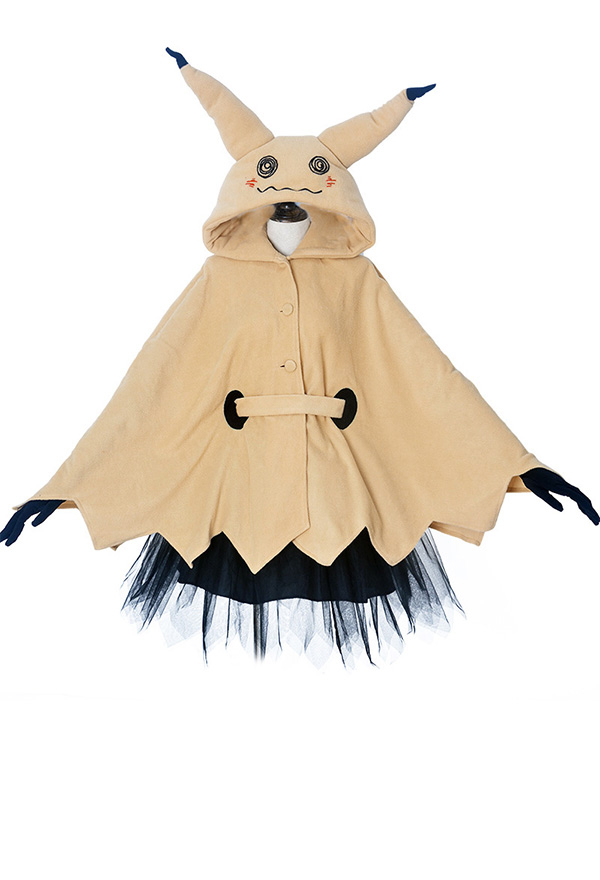 Pikachu Mimikyu Halloween Cosplay Costume Jupe Cape pour Adultes