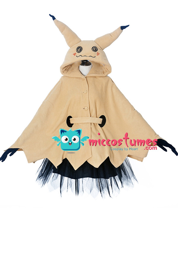 Pikachu Mimikyu Halloween Cosplay Costume Jupe Cape pour Adultes