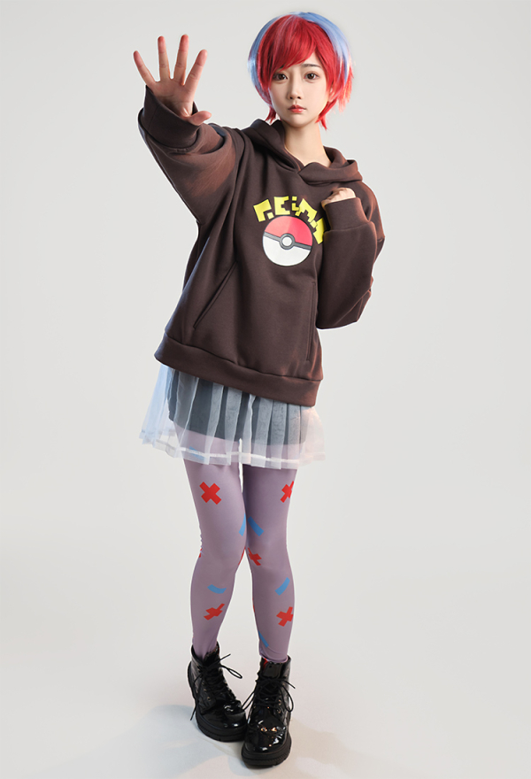 PM Penny Cosplay Costume Penny Hoodie et Jupe avec Leggings