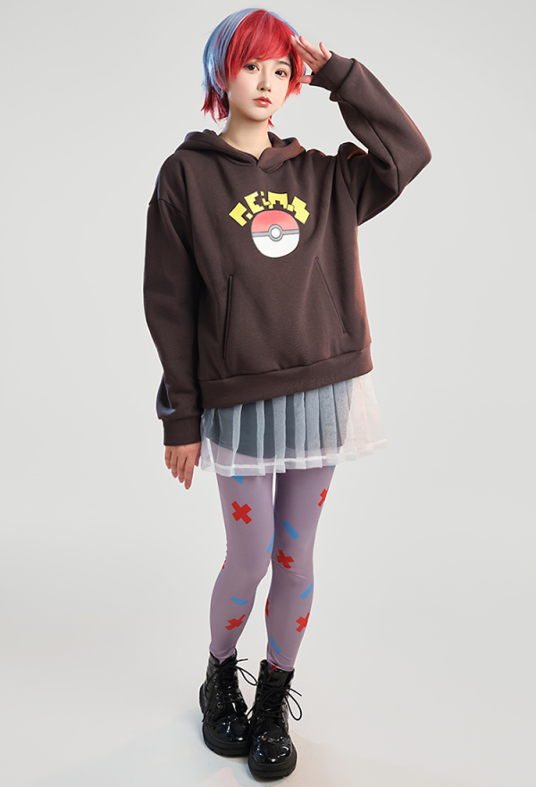 PM Penny Cosplay Costume Penny Hoodie et Jupe avec Leggings