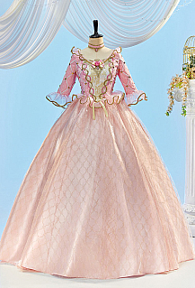 Princess Peach Costume Dress For Girls – Halloween Cosplay Outfit With Crown, Gloves, Scepter - View #7