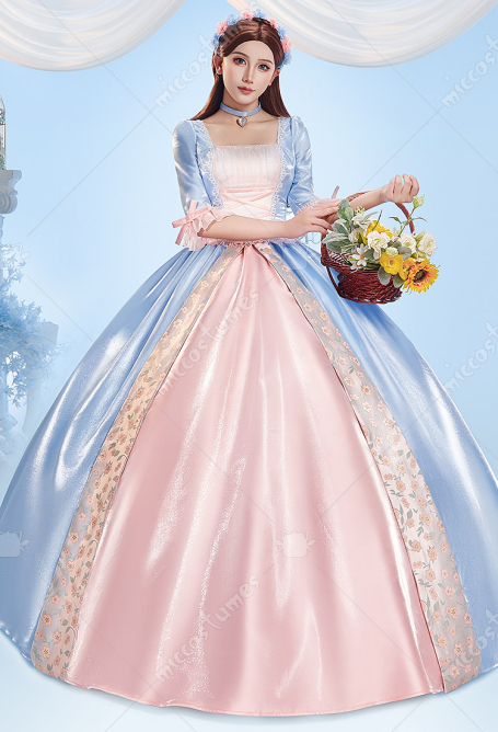 The Princess and the Pauper Erika Cosplay Costume Princess Dress with Choker and Headband