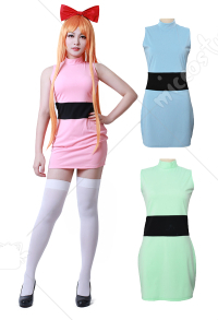 Costume de Cosplay des Filles Blossom Bubbles Buttercup pour Adultes