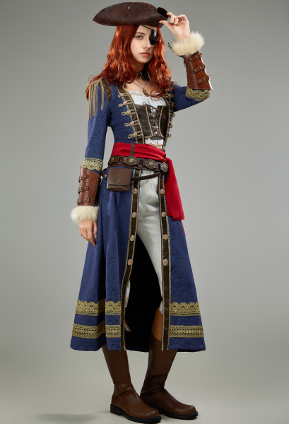 blue pirate dress Dead Pirate Gothabilly Dress M main image 0