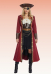 Premium Edition Halloween Female Pirate Outfit Steampunk Renaissance Style Lining and Skirt with Coat and Waist Belt