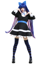 Panty & Stocking with Garterbelt Stocking Anarchy Maid Black Lolita Dress Uniform Cosplay Costume