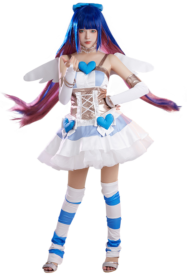 Panty Stocking with Garterbelt Costume de Cosplay Stocking Angel Robe Set avec Accessoires