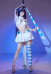 Panty Stocking Stocking Cosplay Costume White Halter Top and Half Skirt with Stockings