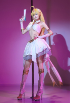 Panty Stocking Panty Cosplay Costume Halter Neck Strapless Top and Skirt with Socks