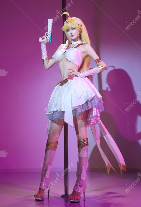 Panty Stocking Panty Cosplay Costume Halter Neck Strapless Top and Skirt with Socks