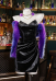 Panty Stocking Panty Cosplay Costume Black Evening Dress with Shawl and Gloves