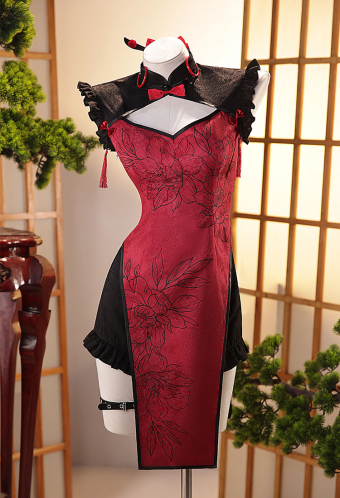open lace back dress Panty Stocking with Garterbelt Panty Anarchy Cosplay Costume  lemailwigs