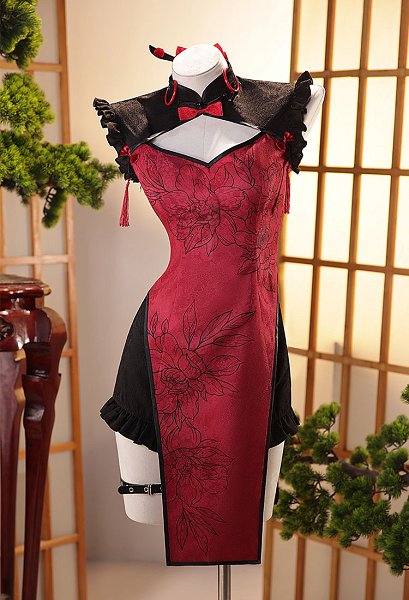 Panty Stocking Panty Figure Version Cosplay Costume Chinese-style Cheongsam with Shorts and Socks