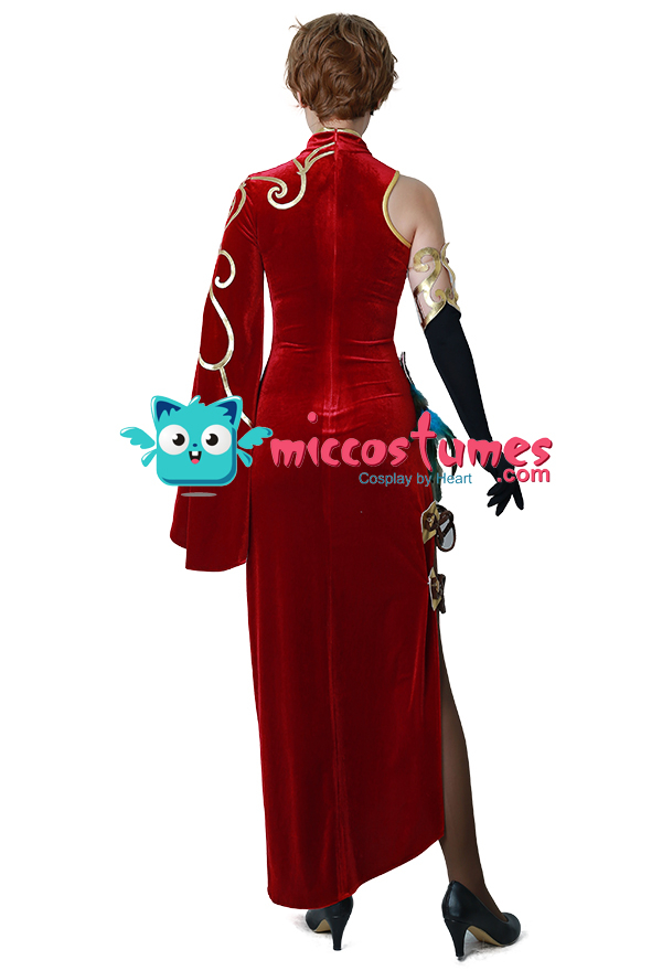 Color Hunter Cinder Fall Cosplay Costume Cheongsam Dress Color Hunter Cinder Fall Cosplay Costume Cheongsam Dress