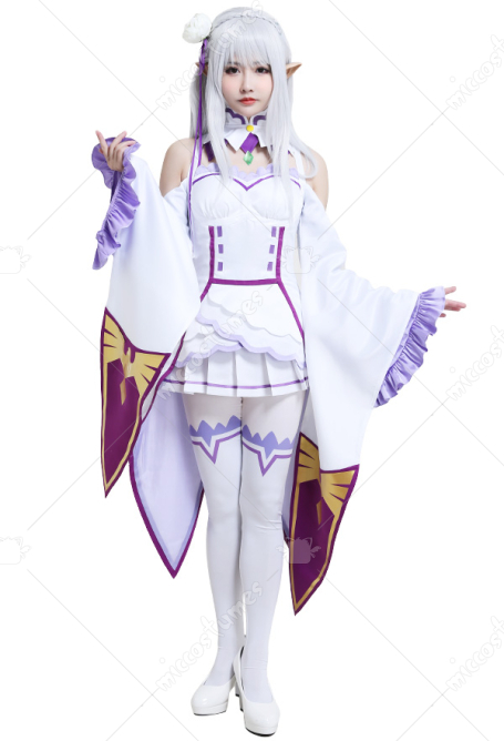 Re Zero Starting Life In Another World Emilia Cosplay Costume
