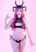 Sexy Devil Bat Lingerie Set with Wing Flirty Halter Top and Thong Open Chest Style