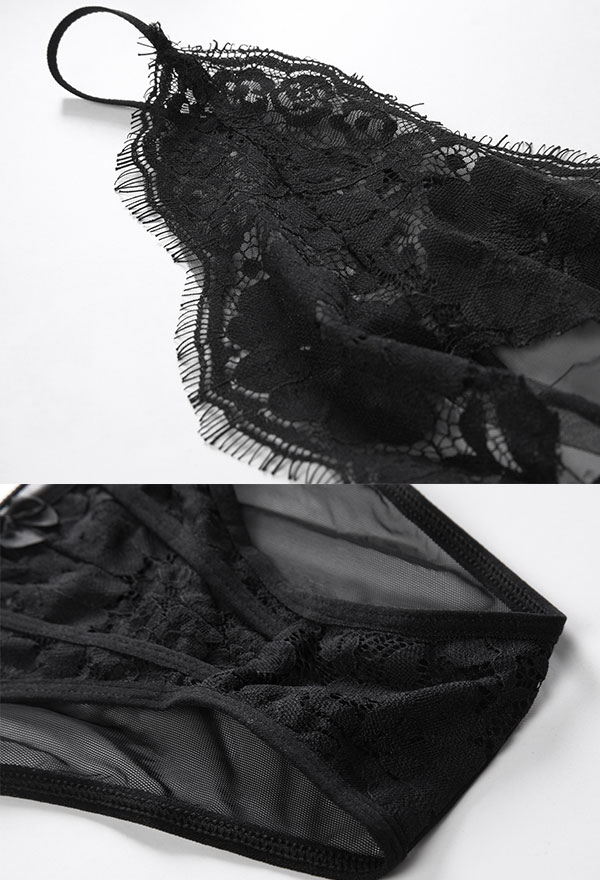 性感深v網紗透視刺繡吊帶長裙睡袍浴袍家居服