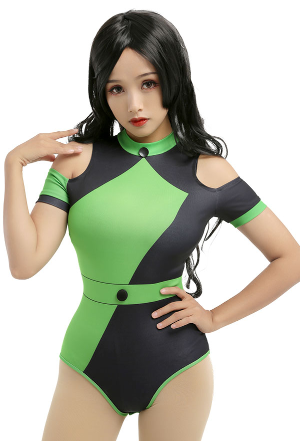 Halloween Shego Disfraz de Cosplay Sexy Lencería de una Pieza