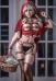 Sexy Lingerie Set Red Riding Hooded Hollowed Open Chest Top and Panty set with Cloak