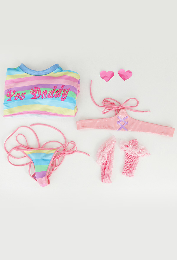 sexy daddy clothes Go Deep Daddy Lingerie Set DDLG Submissive Clothing Sexy Cheerleader  Costume