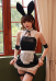 Sexy Bunny Costume Maid Style Backless Bunny Dress Bunny Girl Lingerie with Thong Headband