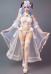Ganyu Derivative Sexy Lingerie Set Wedding Style Top and Panty Set with Veil and Thigh Stockings