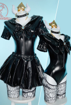 Kuppa Derivative Sexy Lingerie Bodysuit and Skirt with Choker and Socks