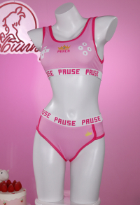 Peach Derivative Sports Tank Top and Brief Set Lingerie Cosplay Costume