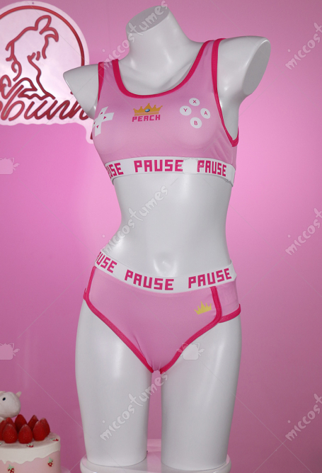 Peach Derivative Sports Tank Top and Brief Set Lingerie Cosplay Costume