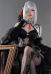 Shenhe Derivative Sexy Wedding Suit Bride Cheongsam Style Dress Lingerie Set and Veil with Sleeves Stockings