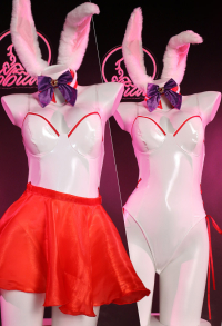 Sailor Moon Mars Derivative Bodysuit Bunny Girl Sexy Lingerie High Cut V Ausschnitt Dessous Choker Socken Stirnband Handschuhe Set