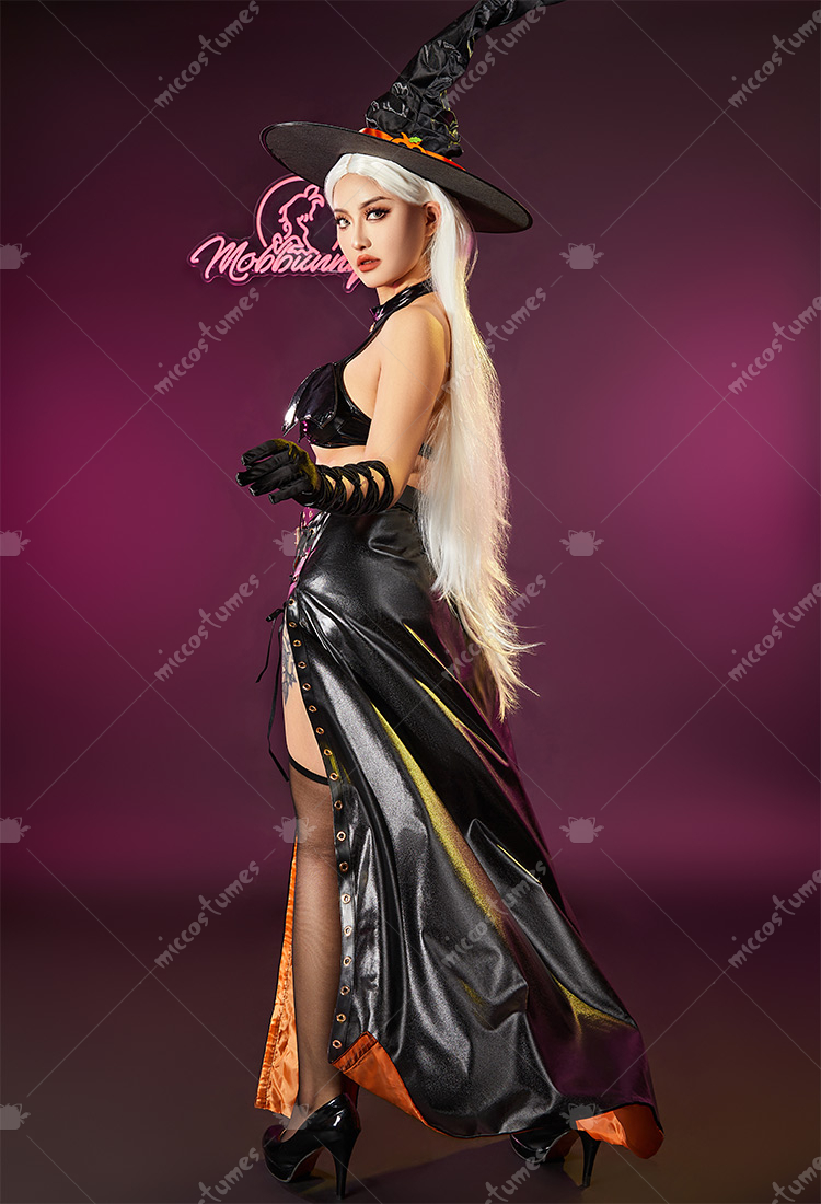 Sexy Dark Red Women's Costume Witch / Erotic Lingerie Set with Hollow Sleeves main image 1