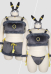 Plus Size PM Derivative Sexy Costume Cute Plush Lingerie Short Top and Shorts with Briefs Tail