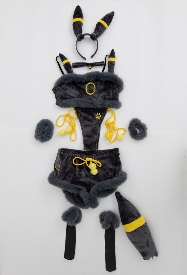silicone sex toy Fluffy Hooded Romper and Socks - Plus Size PM Derivative Sexy Lingerie  Bodysuit main image 0