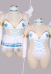 Plus Size Stocking Derivative Sexy Lingerie Set Deep V Hollow Bodysuit and Skirt with Sleeves Wings