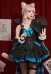 Lynette Derivative Sexy Dress Suit Strapless Bowknot Dress and Arm Sleeves with Tights Tail Cosplay Costume