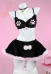 Kawaii Homewear Sexy Lingerie Set Plush Cat Paw Three-Point Top and Panty with Skirt Choker