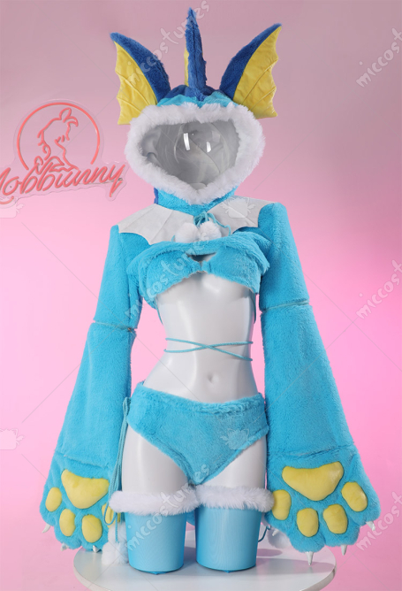 PM Derivative Furry Paw Sexy Lingerie Kawaii Bikini Plush Homewear Paw Gloves Hoodie and Bra Panty with Stockings
