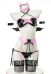 Little Devil Sexy Lingerie Set Black Pink Bowknot Ruffles Bikini Top and Panty Set with Garter Belt Headband