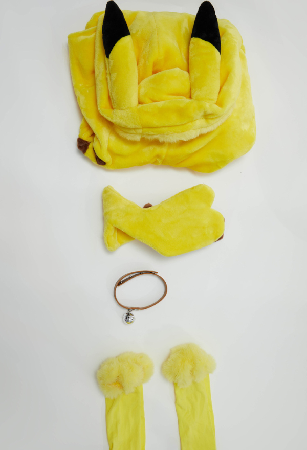 Women PM Derivative Plush Homewear - Yellow Fluffy Bodycon Romper