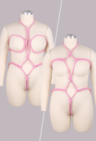Plus Size Sexy Lingerie Accessory Pink Hemp Rope Body Chain Bondage Accessory