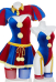 TADC Clown Girl Derivative Sexy Lingerie Set Blue Red Bodysuit and Mini Skirt with Gloves and Hat