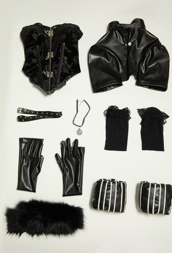 model behaviour mini dress black Yennefer of Vengerberg cosplay outfit / custom cosplay – GNG Cosplay main image 1